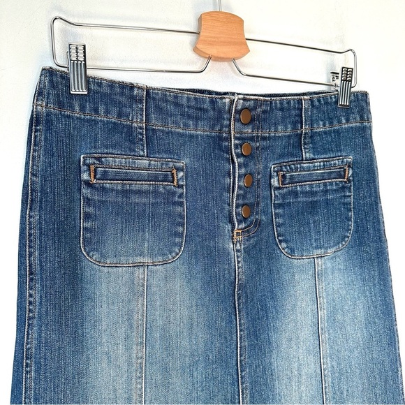 Gap | Y2K Vintage Jean Maxi Skirt Size 10 - Picture 2 of 7